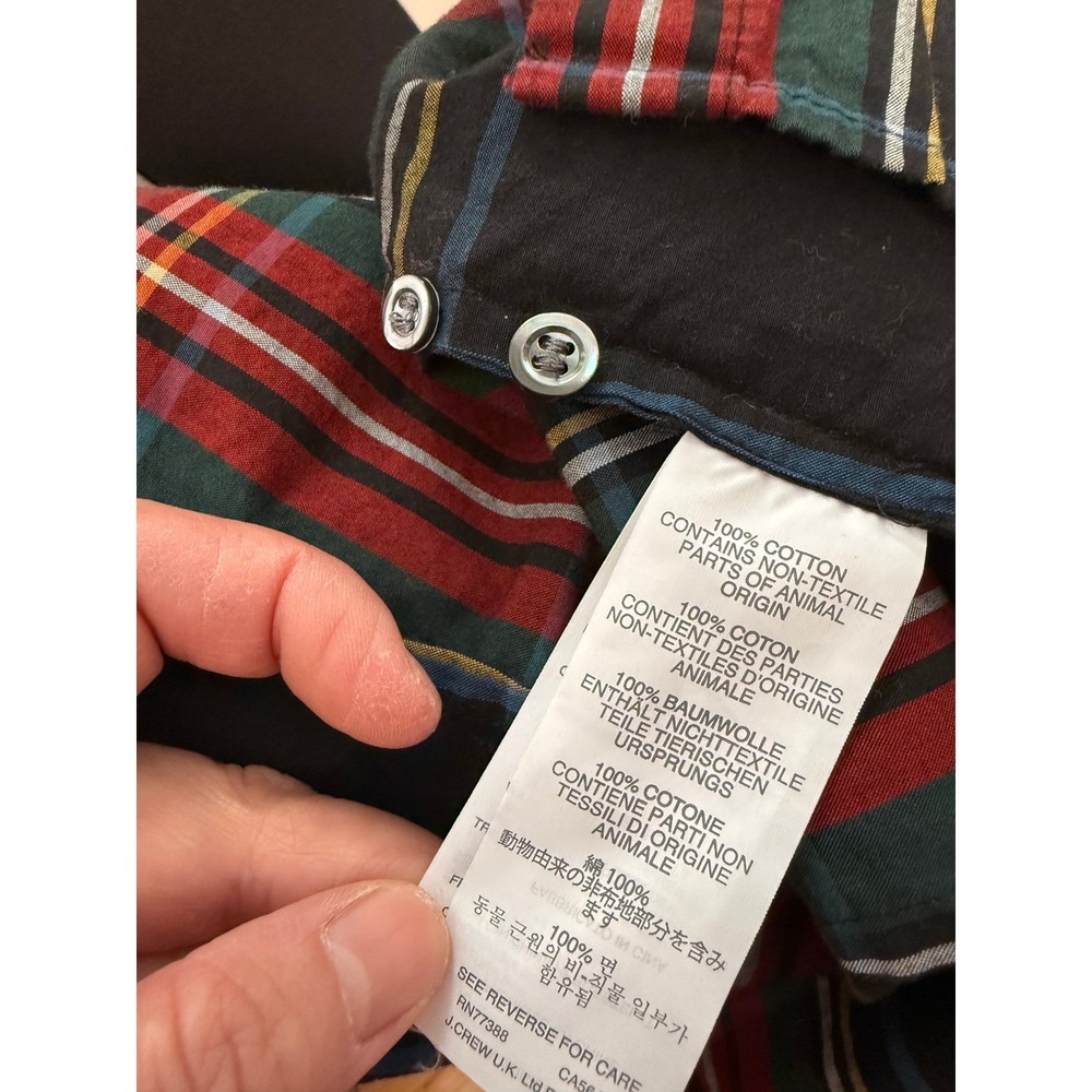 J.Crew Womens Shirt Stewart Plaid Tartan Red Green Preppy Academia Heritage/8 - Picture 6 of 9